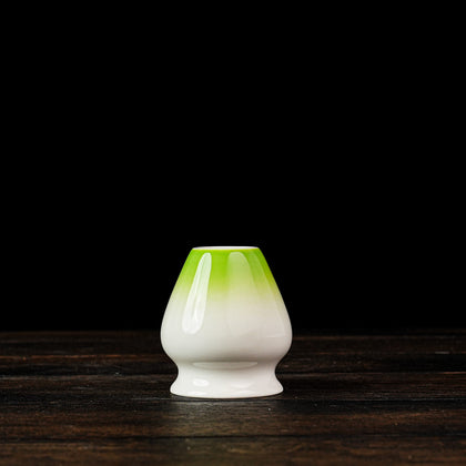 Japanese Ceramic Chasen Holder - Glass Green
